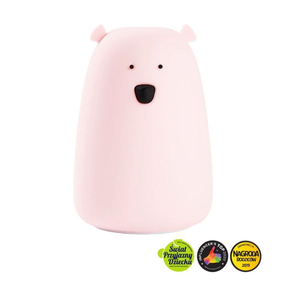 Mjúkur Sílikon Lampi - Bear Pink