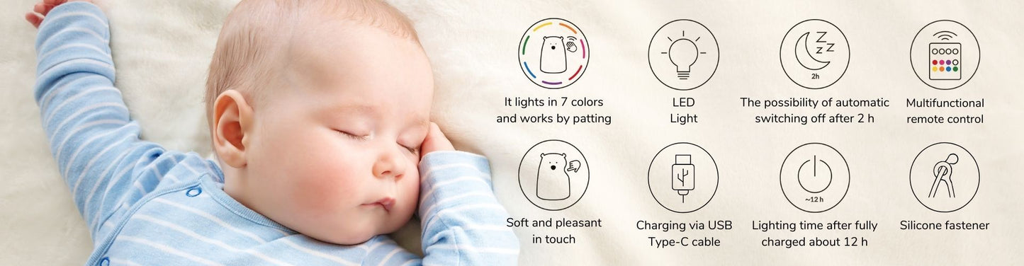 Soft Silicone Lampi með fjarstýringu - Hanging Brear White