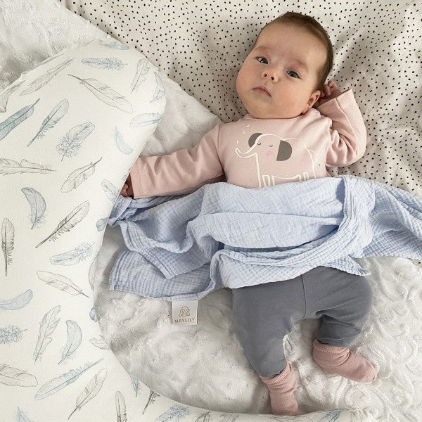 Muslin Taubleyjur Deluxe - 3stk Light Blue