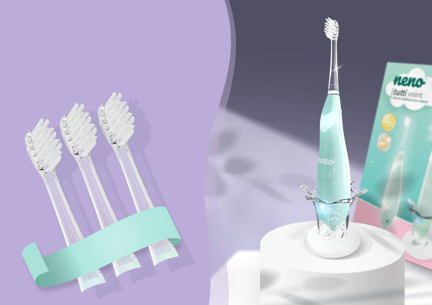 Rafmagnstannbursti - Neno Tutti Mint (3-6 ára)