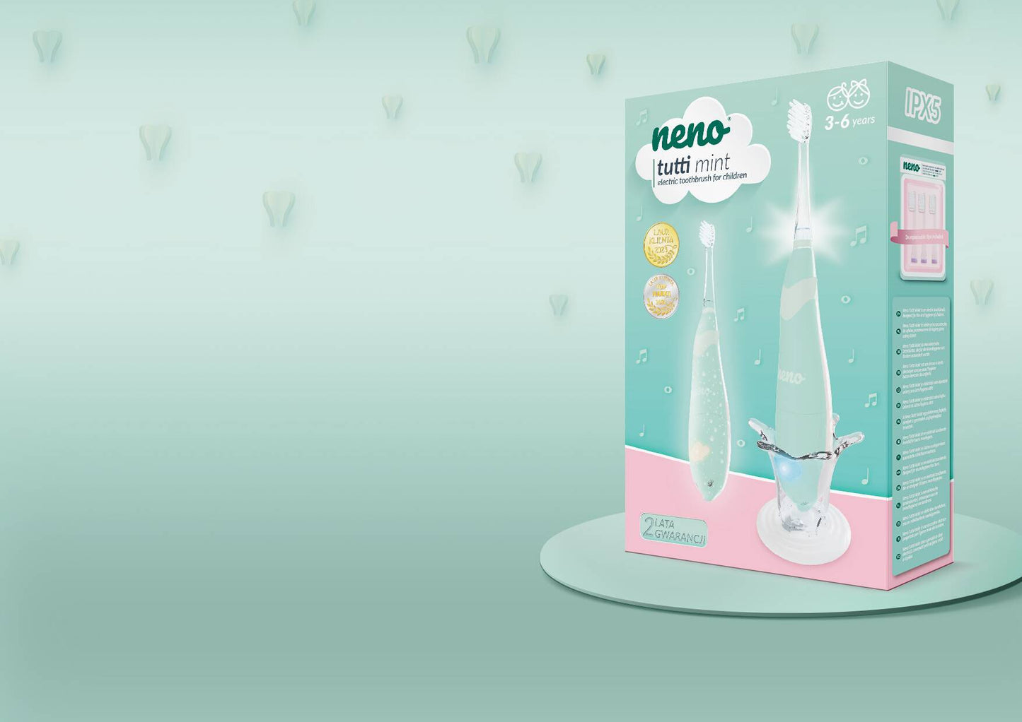 Rafmagnstannbursti - Neno Tutti Mint (3-6 ára)