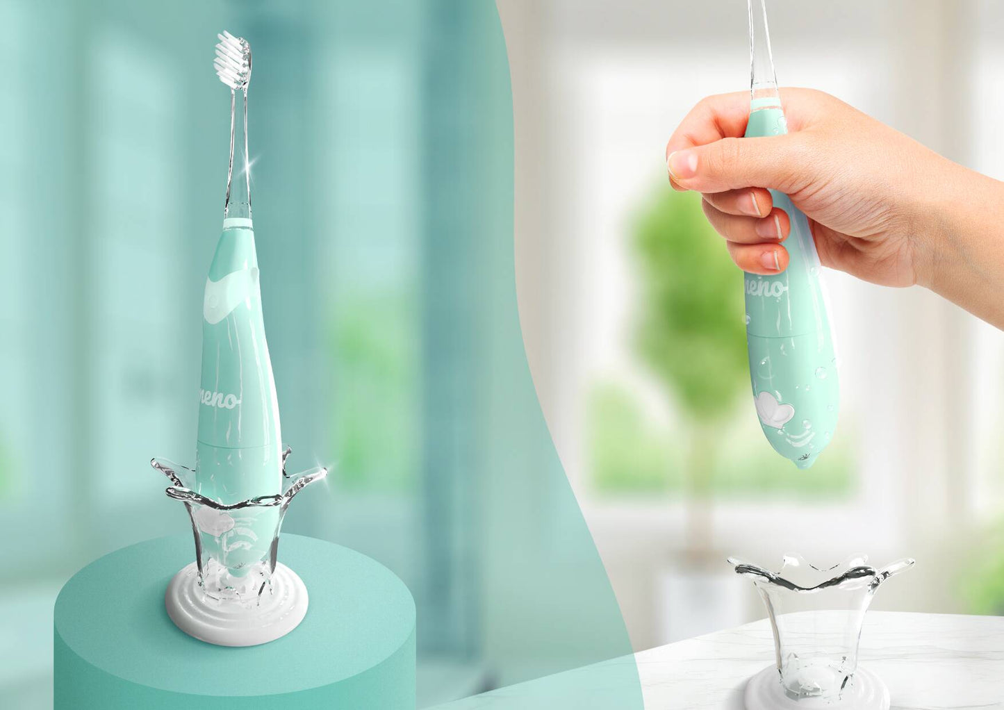 Rafmagnstannbursti - Neno Tutti Mint (3-6 ára)