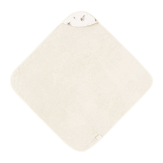 Ungbarnahandklæði úr bambus með hettu - Bunnies Beige