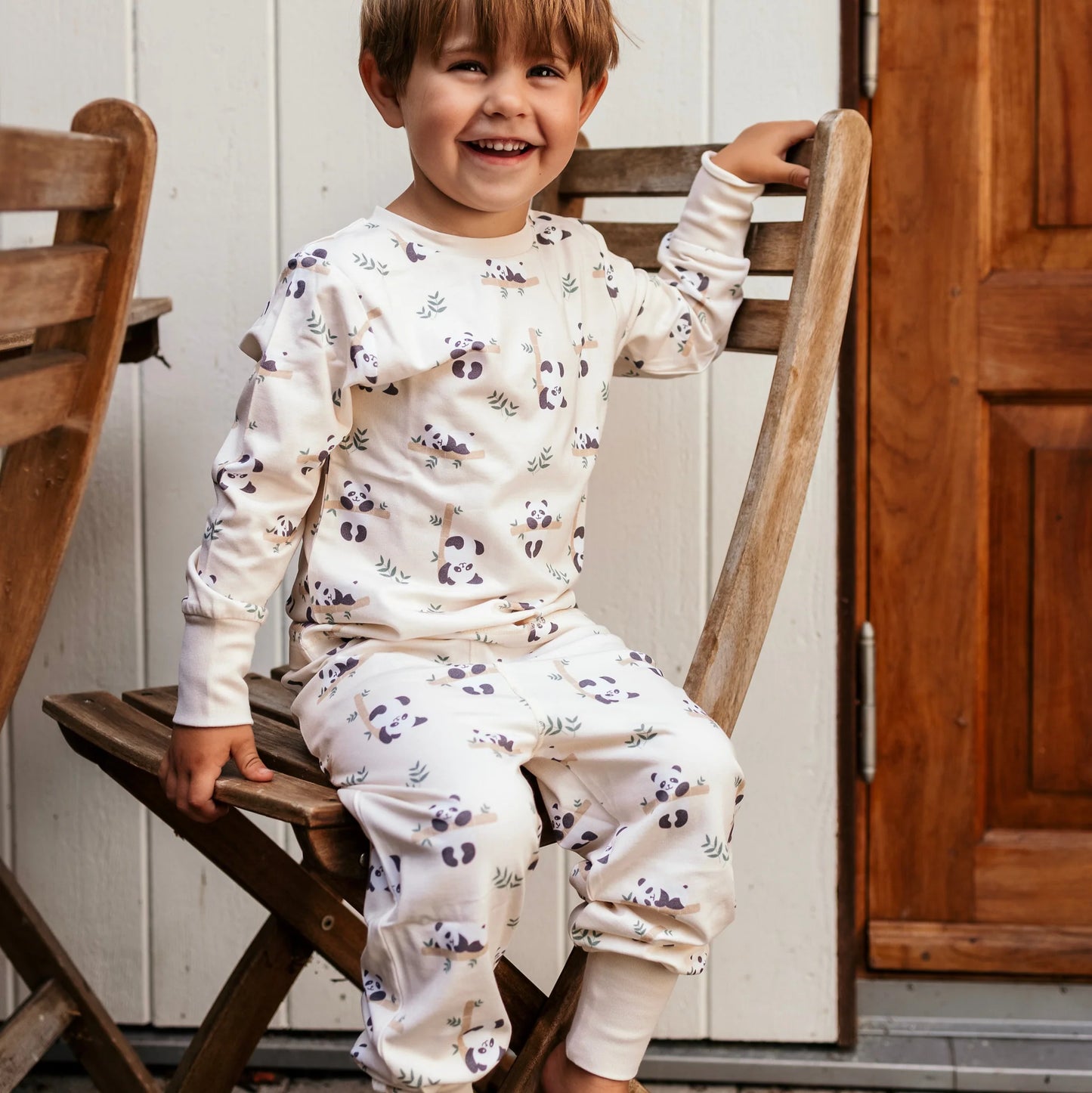 Bamboo Náttföt - Panda Beige