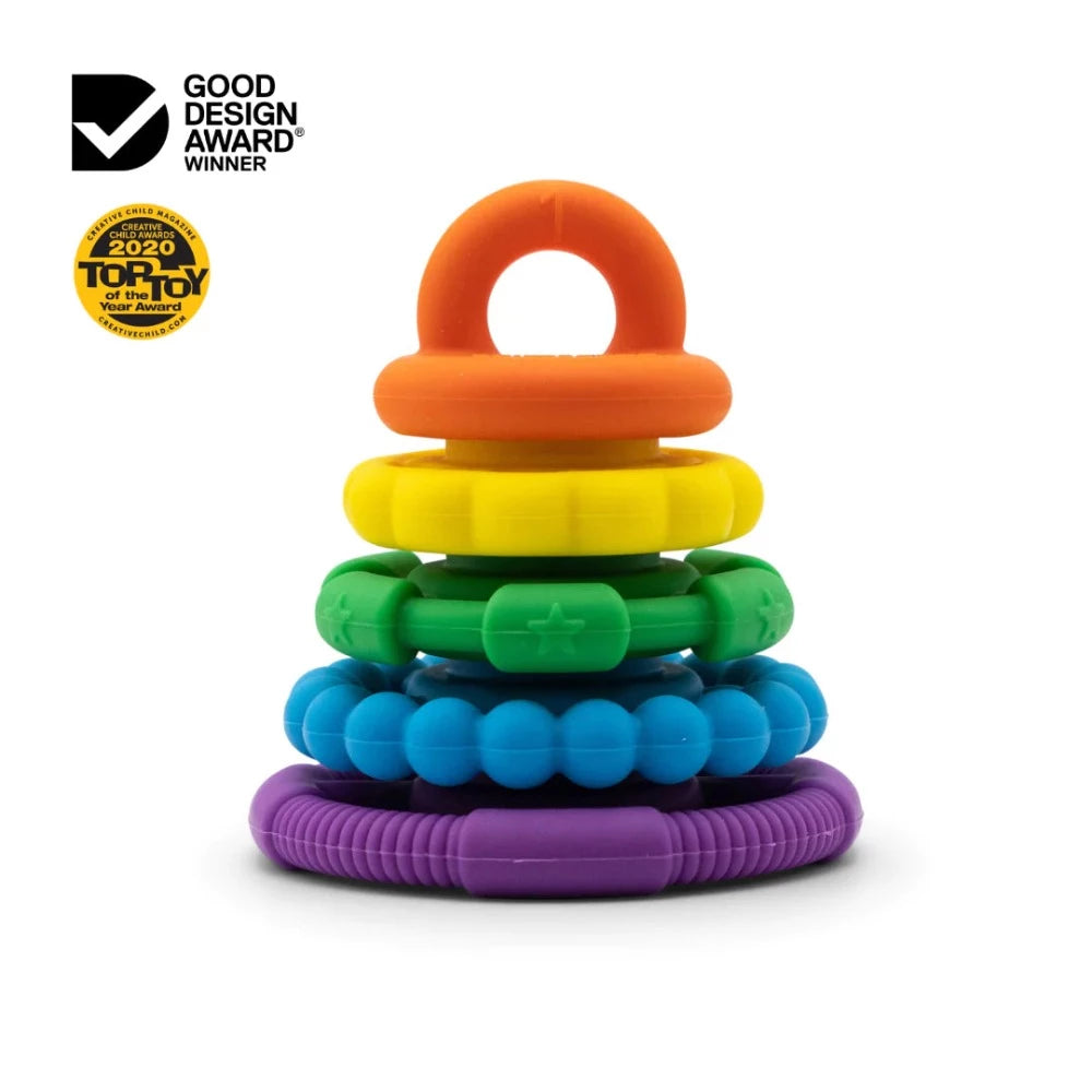 Staflturn & Nagdót - Rainbow Stacker & Teether (4 litir í boði)