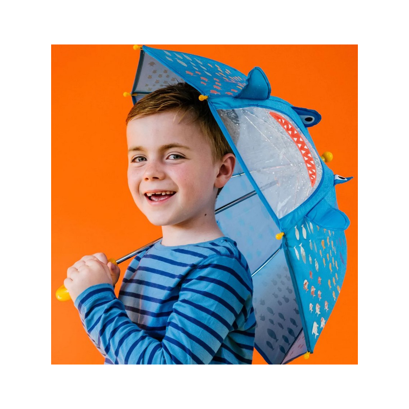 Regnhlíf - Colour Changing 3D Umbrella - Shark