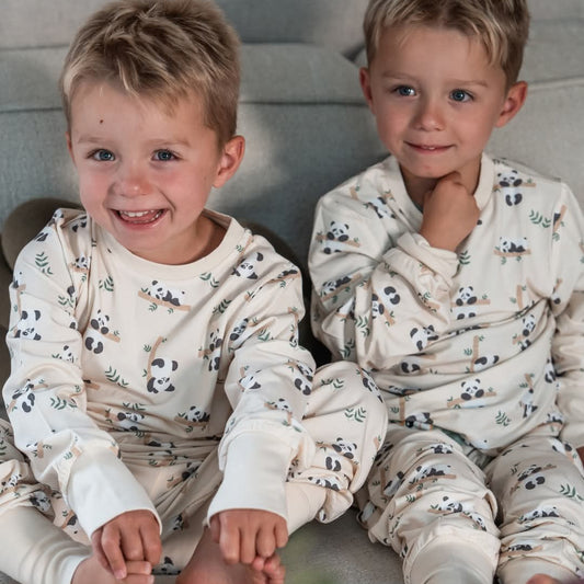 Bamboo Náttföt - Panda Beige