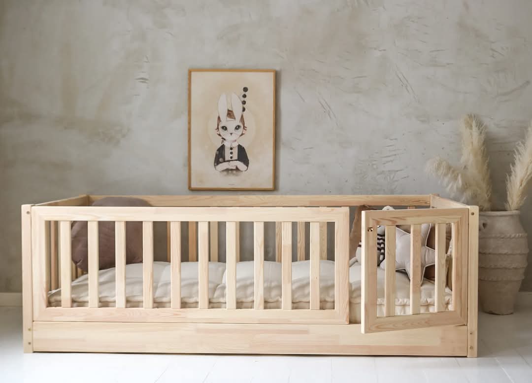 Ungbarnarúm Basic Love Bambi Cot Natural 200/100cm