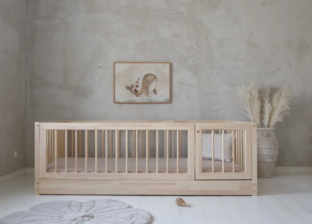 Ungbarnarúm Basic Bambi Cot Natural 200/100cm
