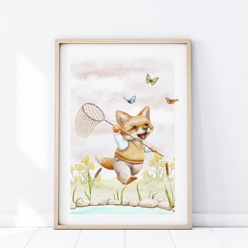 Veggspjald - Fox - stærð 50x70cm