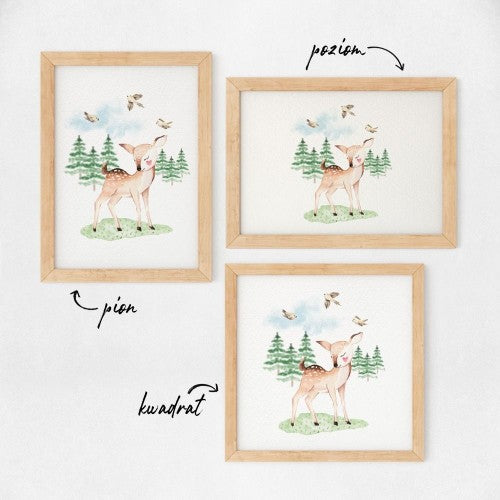 Veggspjald - Deer - stærð 50x70cm