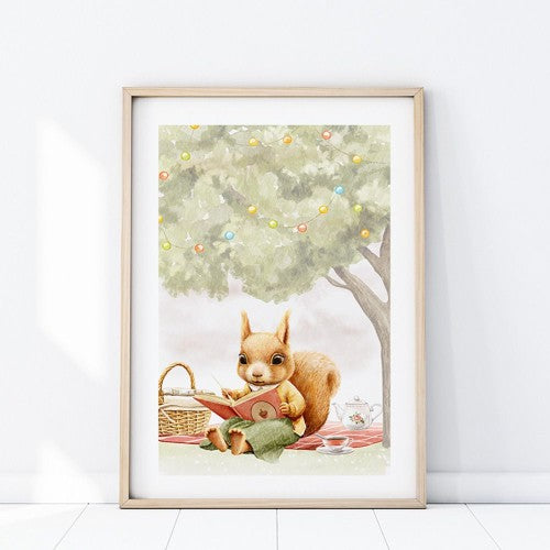 Veggspjald - Squirrel - stærð 50x70cm