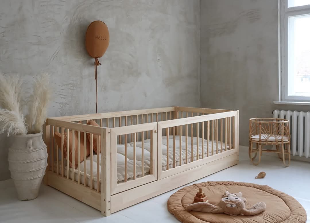 Ungbarnarúm Basic Bambi Cot Natural 200/100cm