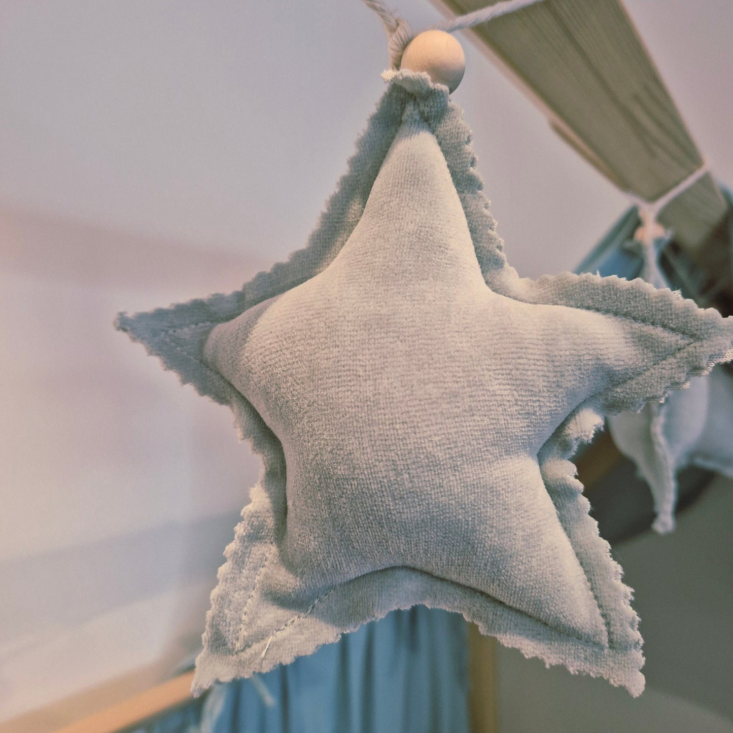 Velvet Star Garland  - Sage Green