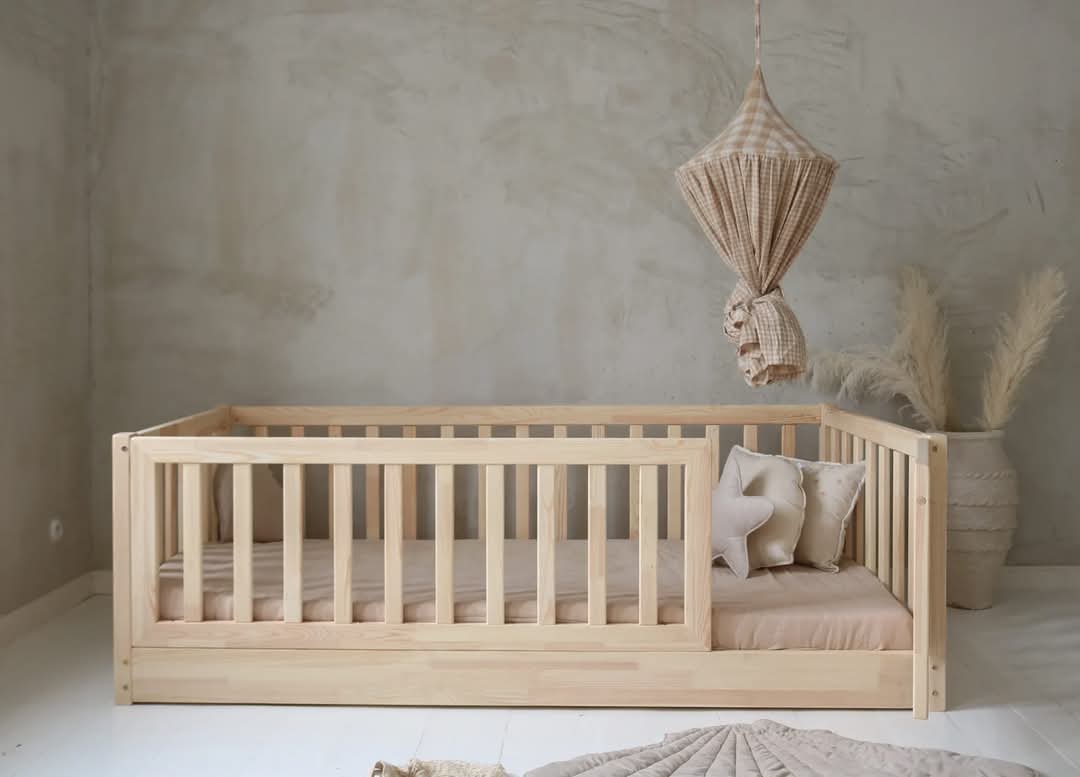 Ungbarnarúm Basic Love Bambi Cot Natural 200/100cm