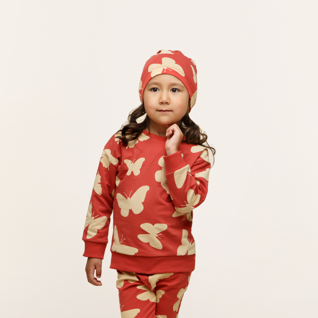 Jogging Peysa - Imagine Red Butterfly