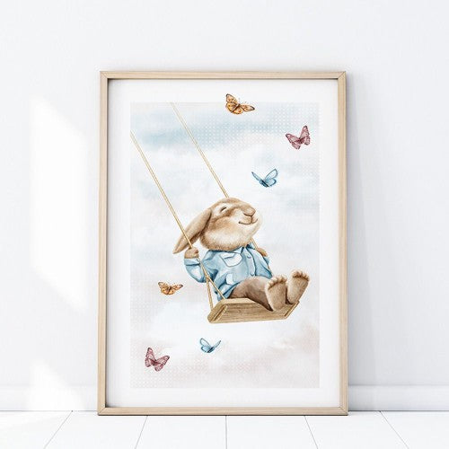 Veggspjald - Rabbit - stærð 50x70cm