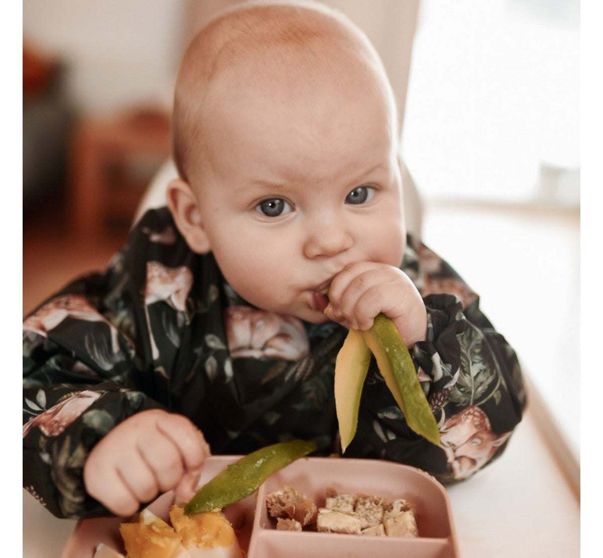 Matarsmekkur með ermum - Animals Garden Dark