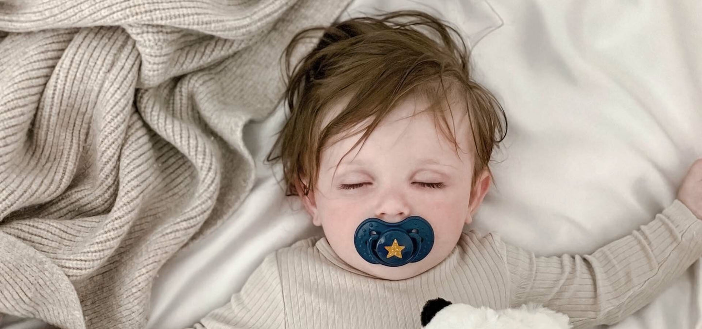 LOVI Dynamic Sílikon Snuð - Stardust Blue 2 í boxi