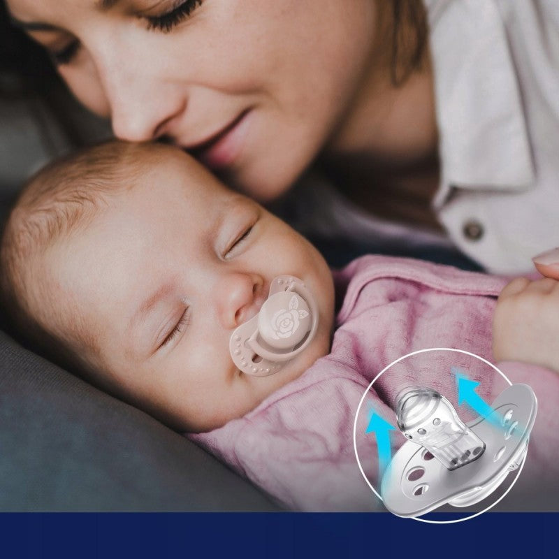 LOVI Dynamic Sílikon Snuð Newborn Girl 2 í boxi 0-2 mánaða