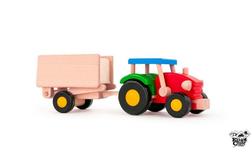 Viðar traktor með kerru