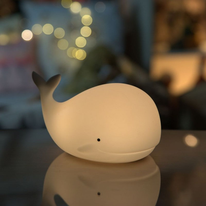 Mjúkur Sílikon Lampi með fjarstýringu - Whale