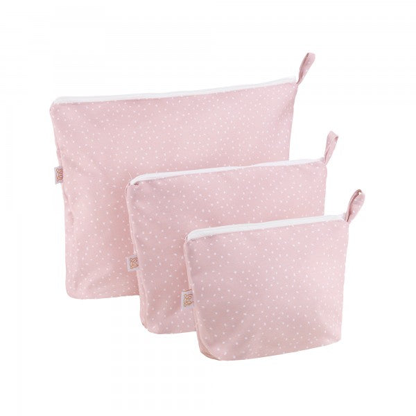 Waterproof Travel Bags - 3pcs Stones Pink