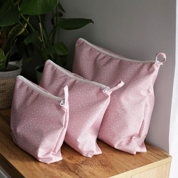Waterproof Travel Bags - 3pcs Stones Pink