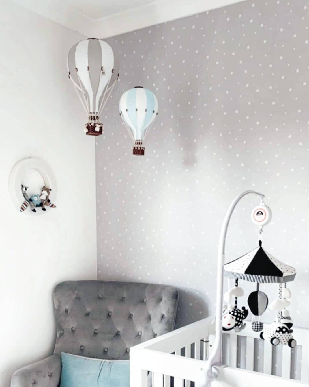 Loftbelgur L - White/Light Blue