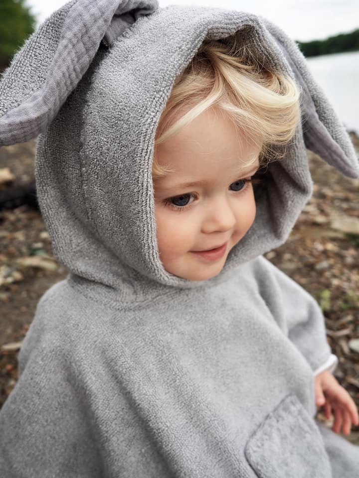 Bambus Poncho - Gray