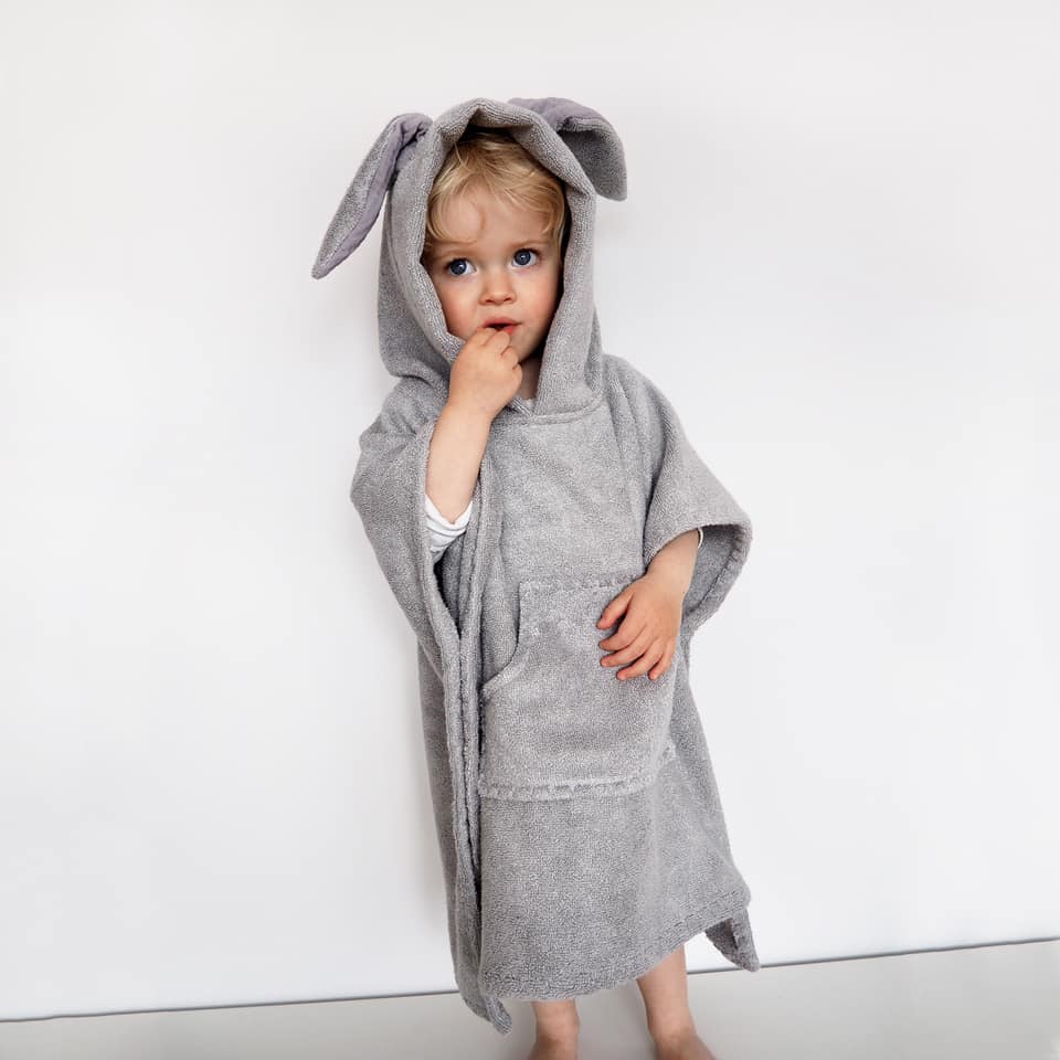 Bambus Poncho - Gray