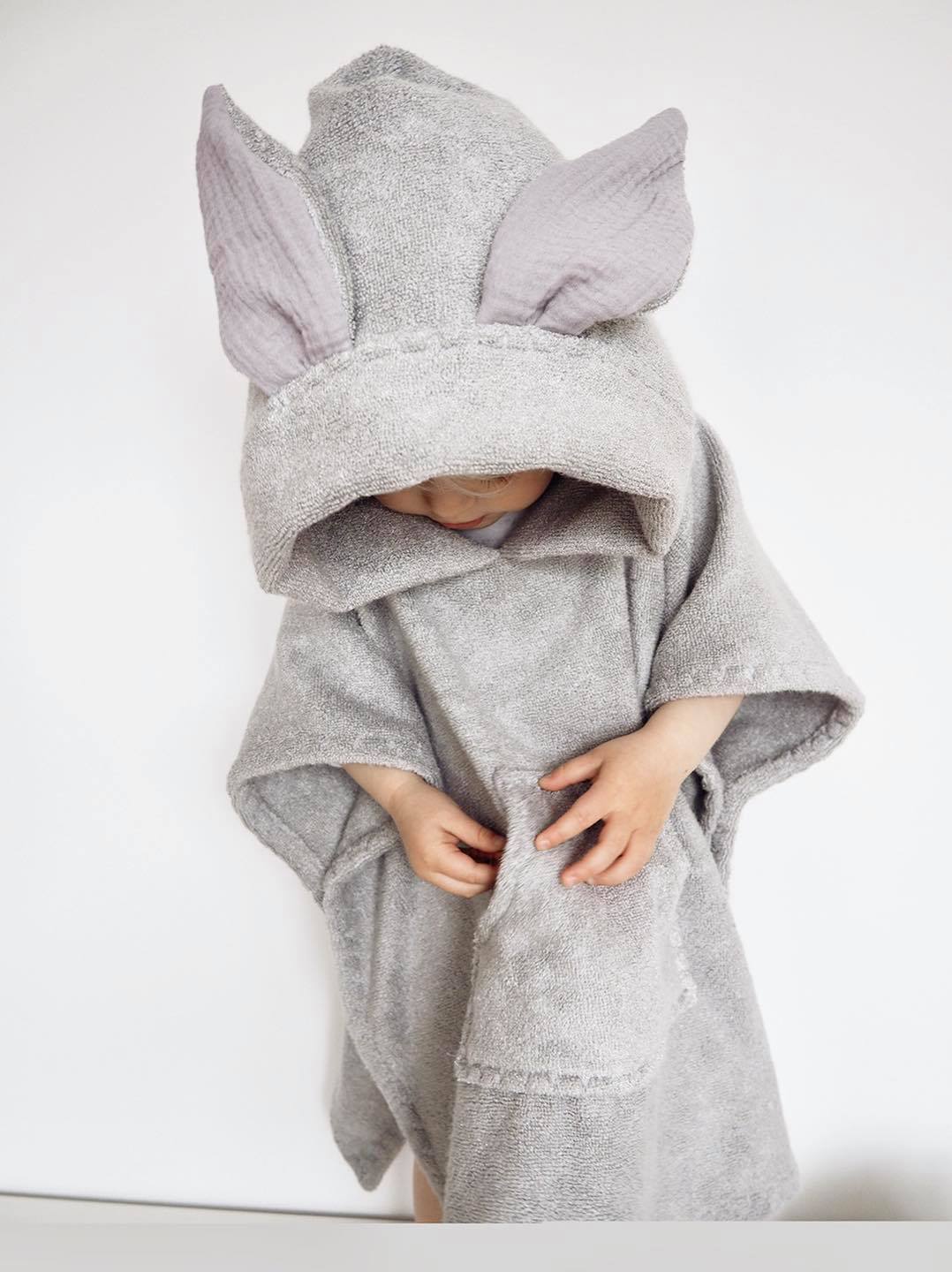 Bambus Poncho - Gray