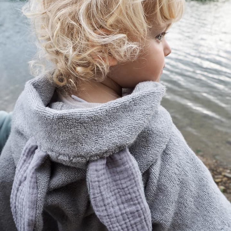 Bambus Poncho - Blush pink