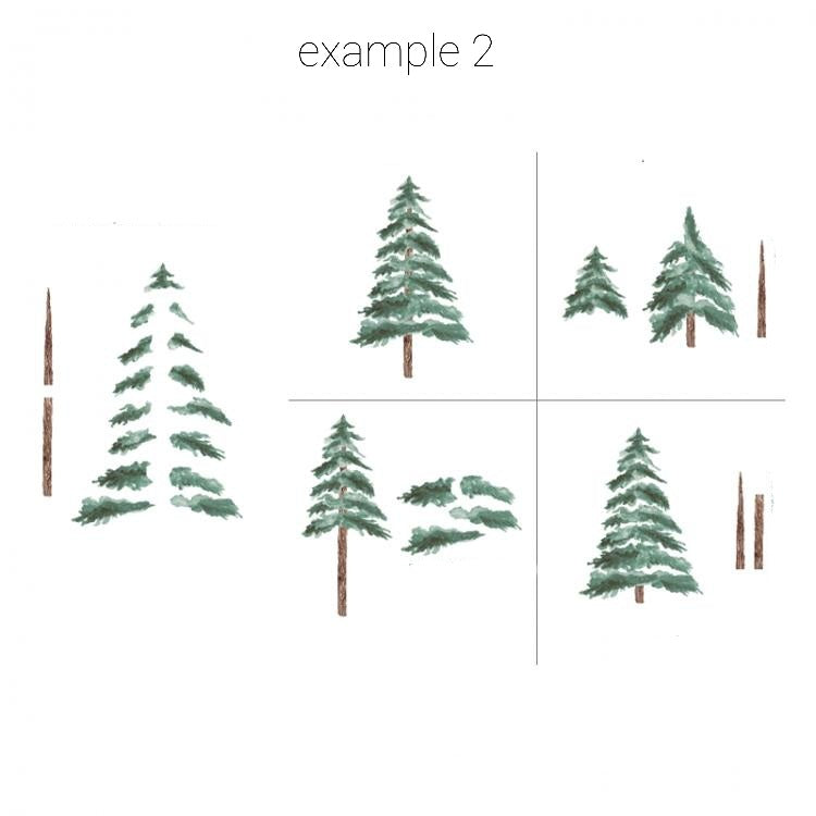 Vegglímmiðar - Forest Trees (x2)