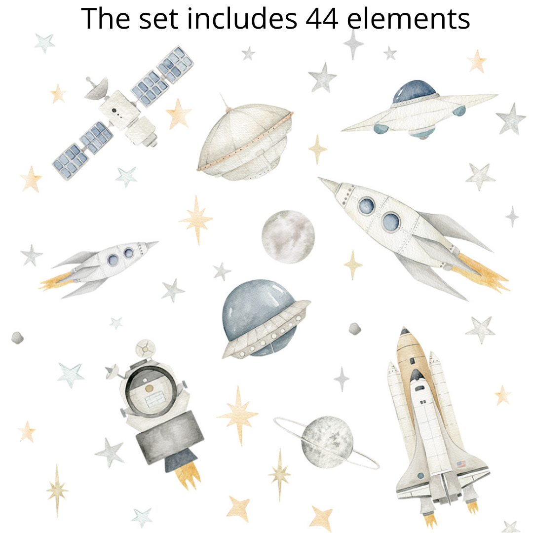 Vegglímmiði - Space Ships Mini