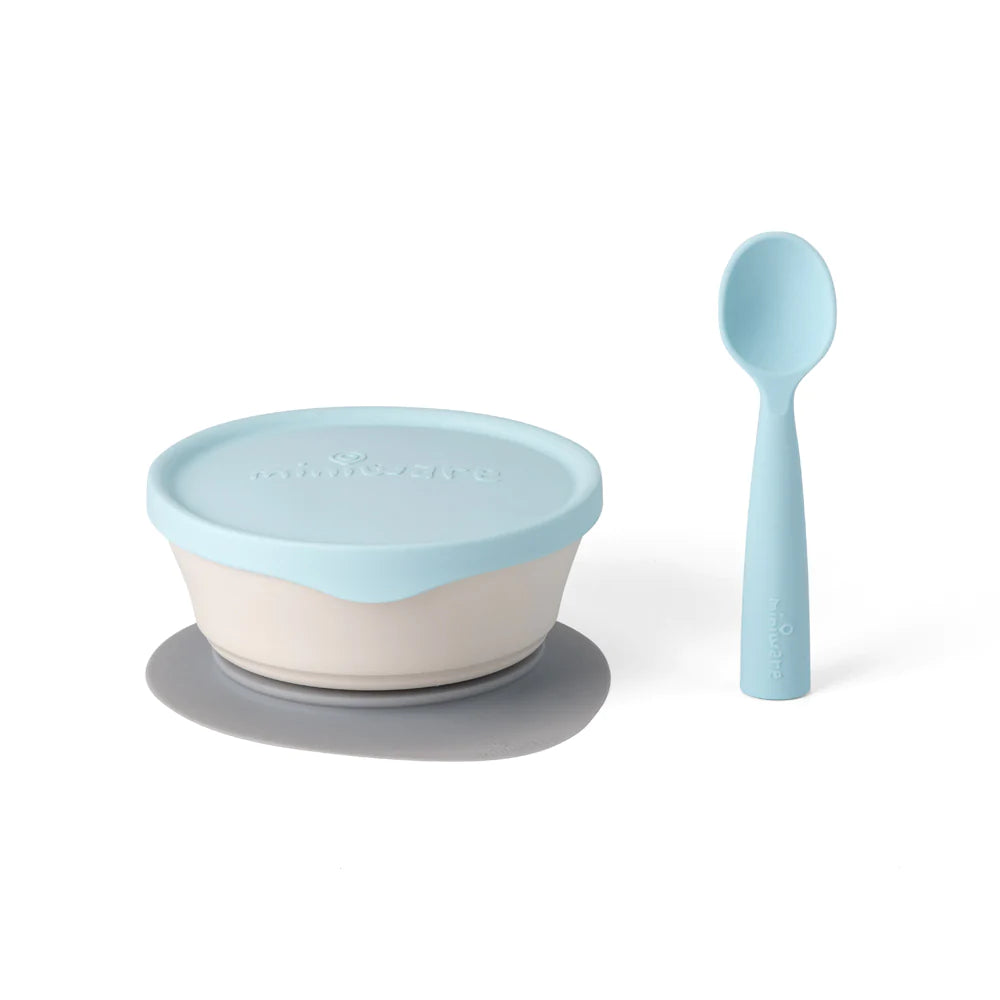 Miniware Silíkon Skeiðar 2 pk - Gray/Aqua