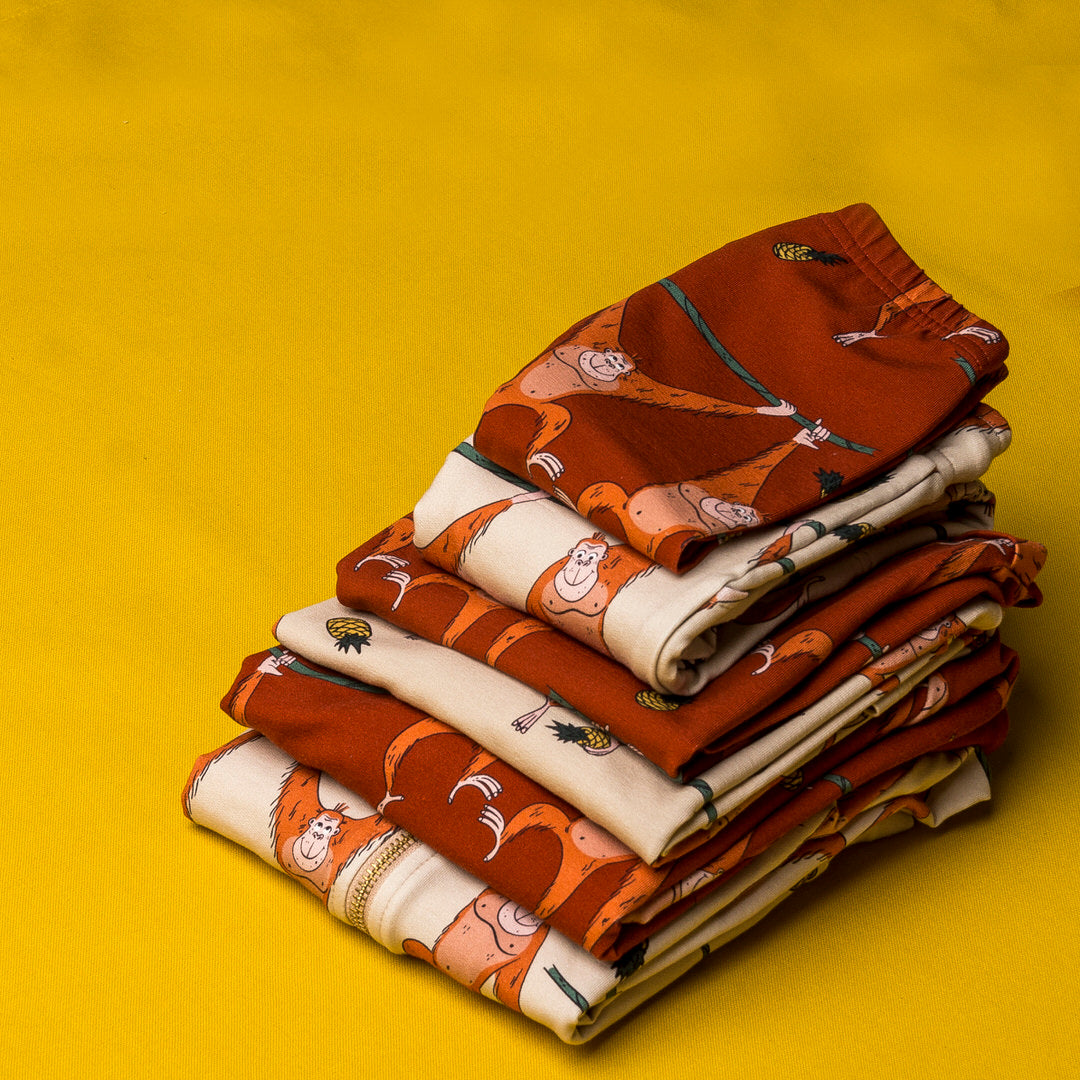 Borneo Blast Leggings - Rust Orangutan