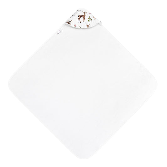 Ungbarnahandklæði úr bambus með hettu - Fawns Cream