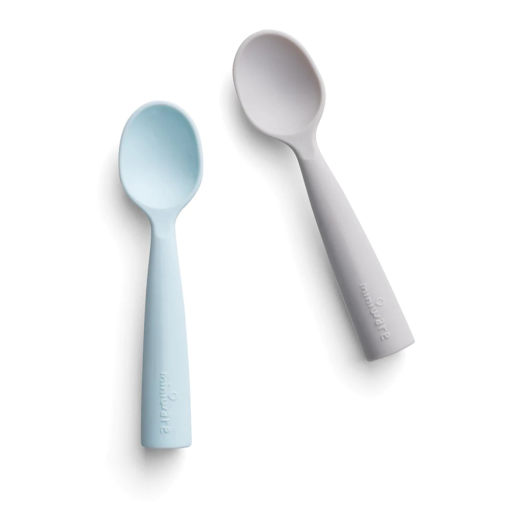 Miniware Silíkon Skeiðar 2 pk - Gray/Aqua