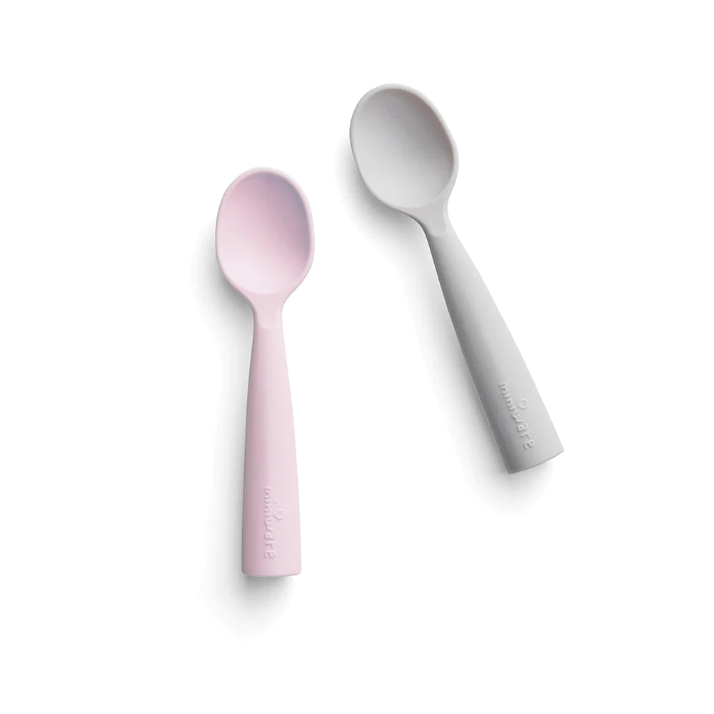 Miniware Silíkon Skeiðar 2 pk - Gray/Candy