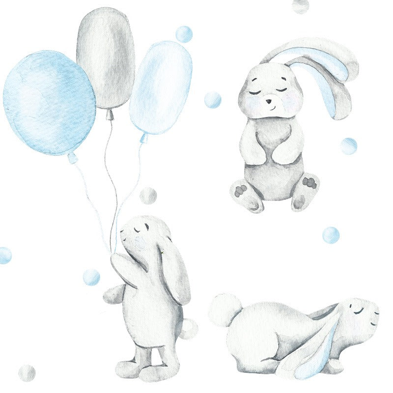 Vegglímmiði - Bunnies Pastel Blue