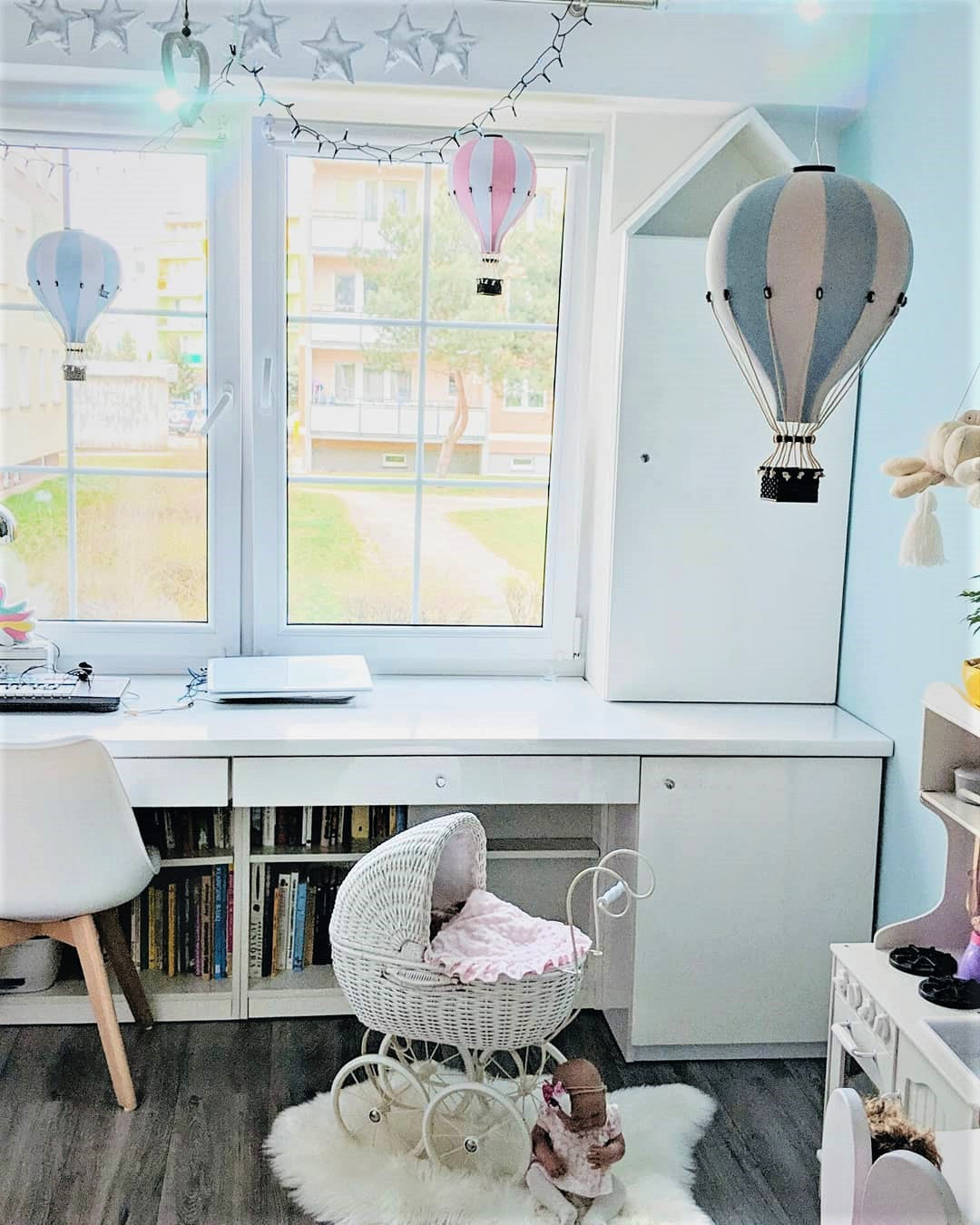 Loftbelgur S - White/Light Blue