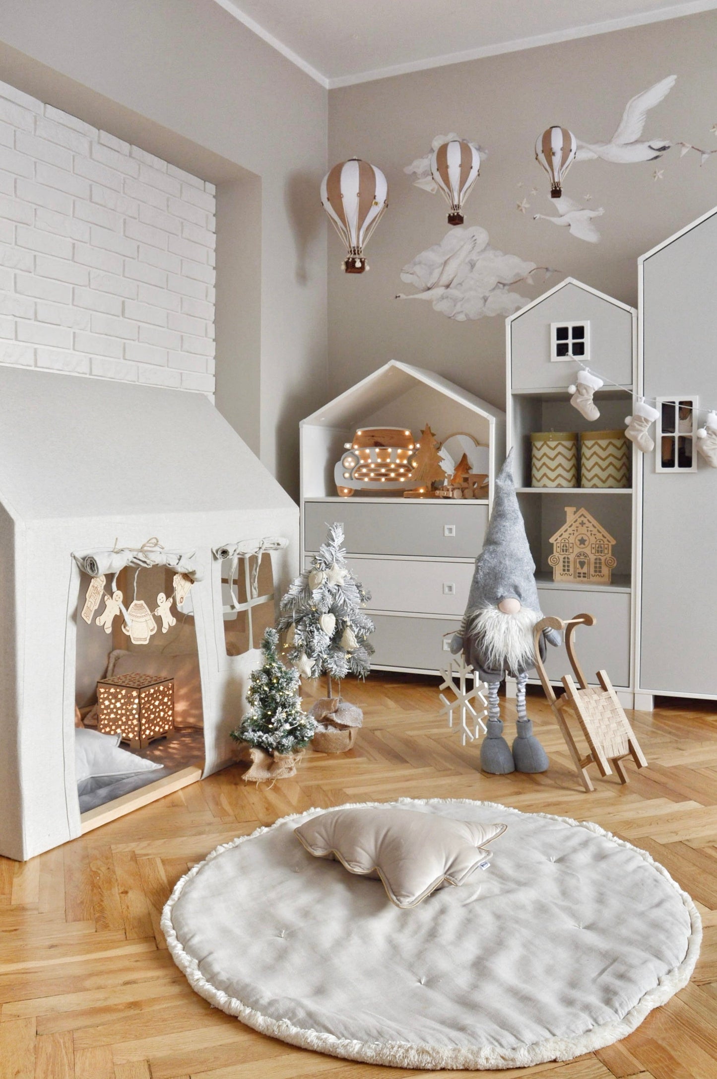 Loftbelgur L - White/Powder Pink