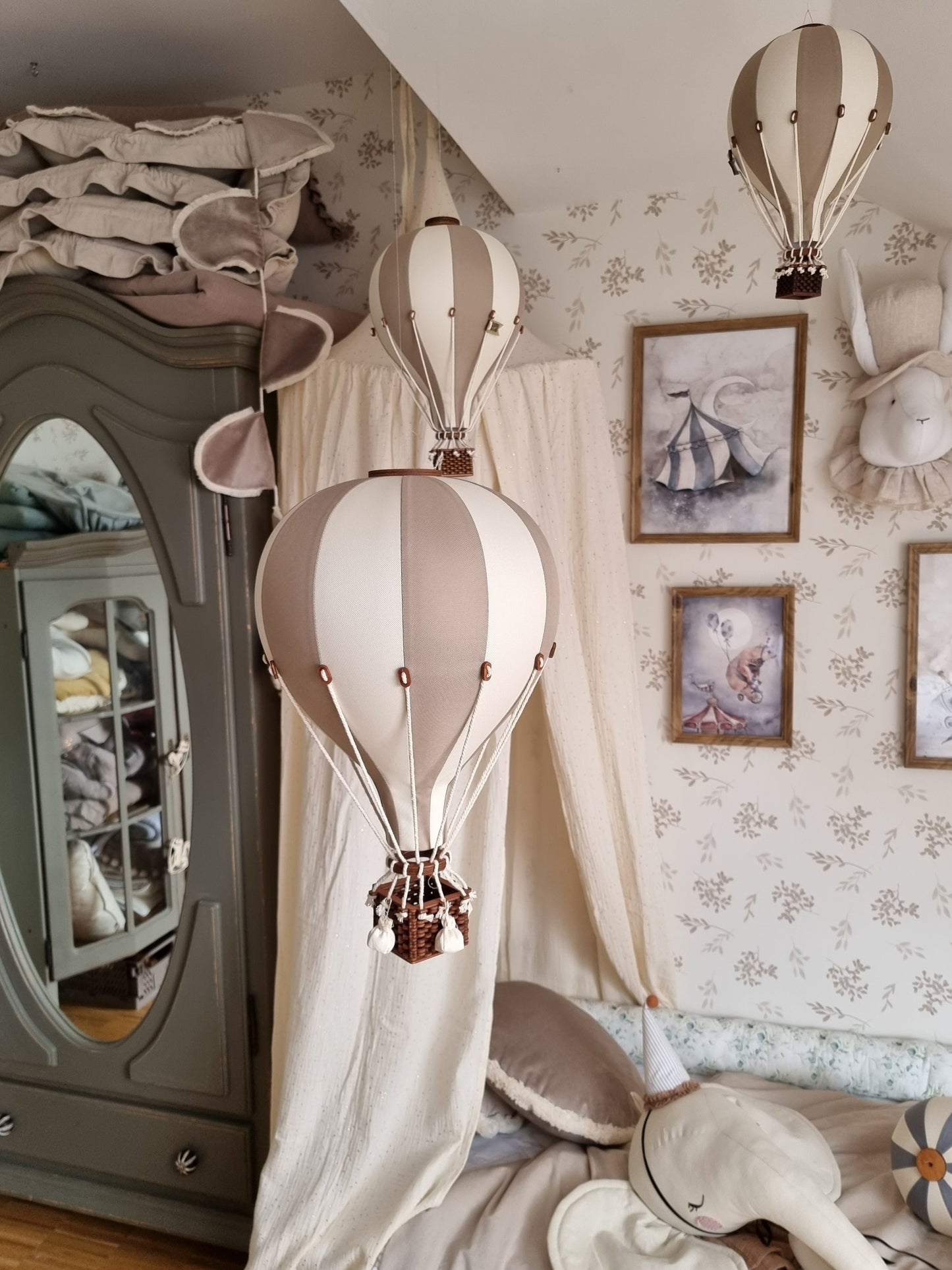 Loftbelgur L - White/Powder Pink