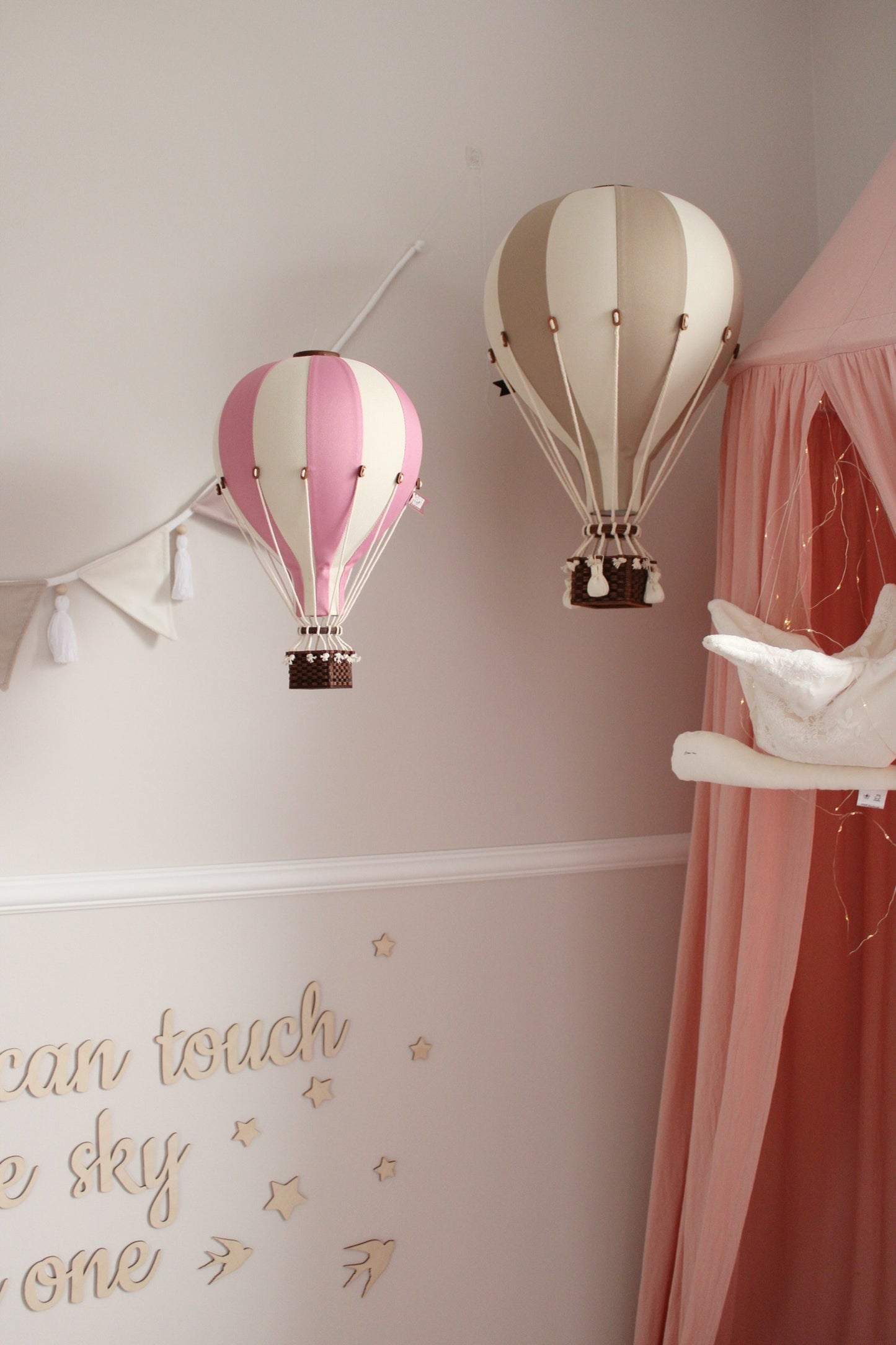 Loftbelgur M - White/Powder Pink