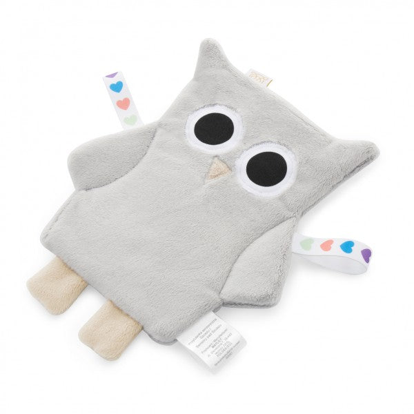 High Contrast Sensory Cuddly Owl - Silver