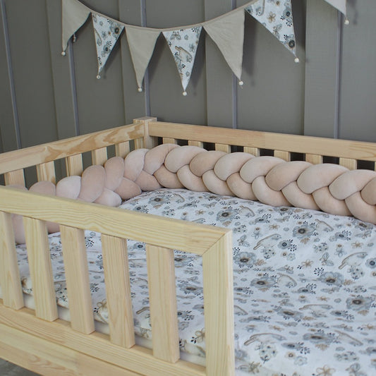 Stuðkantur Flétta (3 strands) - Beige