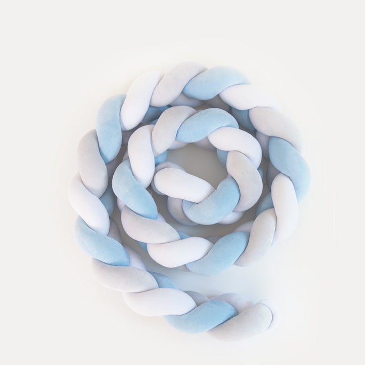 Stuðkantur Flétta (3 strands) - White / Blue / Gray