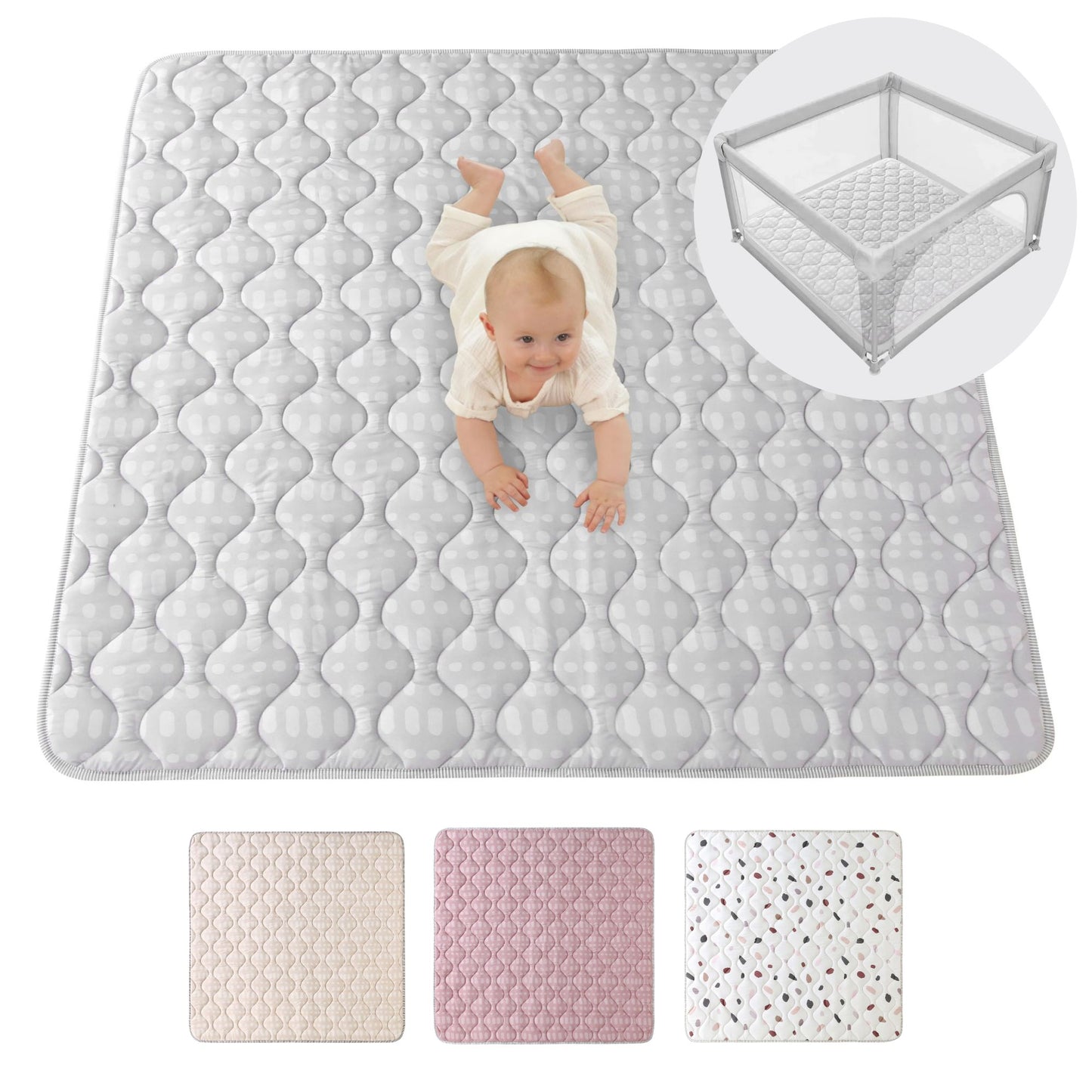 Quilted Leikmotta - Gray 127/127cm - FORPÖNTUN