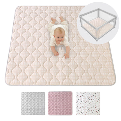Quilted Leikmotta - Beige 127/127cm